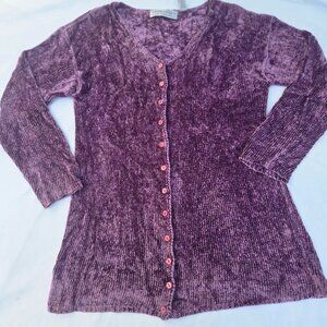 Vintage Sutton Studio sweater cardigan purple size S